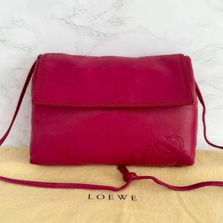 ロエベ(LOEWE)のロエベ LOEWE アナグラム ショルダーバッグ レザー ピンク(ショルダーバッグ)