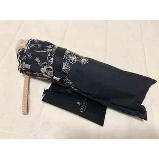 ランバンコレクション(LANVIN COLLECTION)の220新品LANVINcollection晴雨兼用折りたたみ日傘フラワー刺繍(傘)