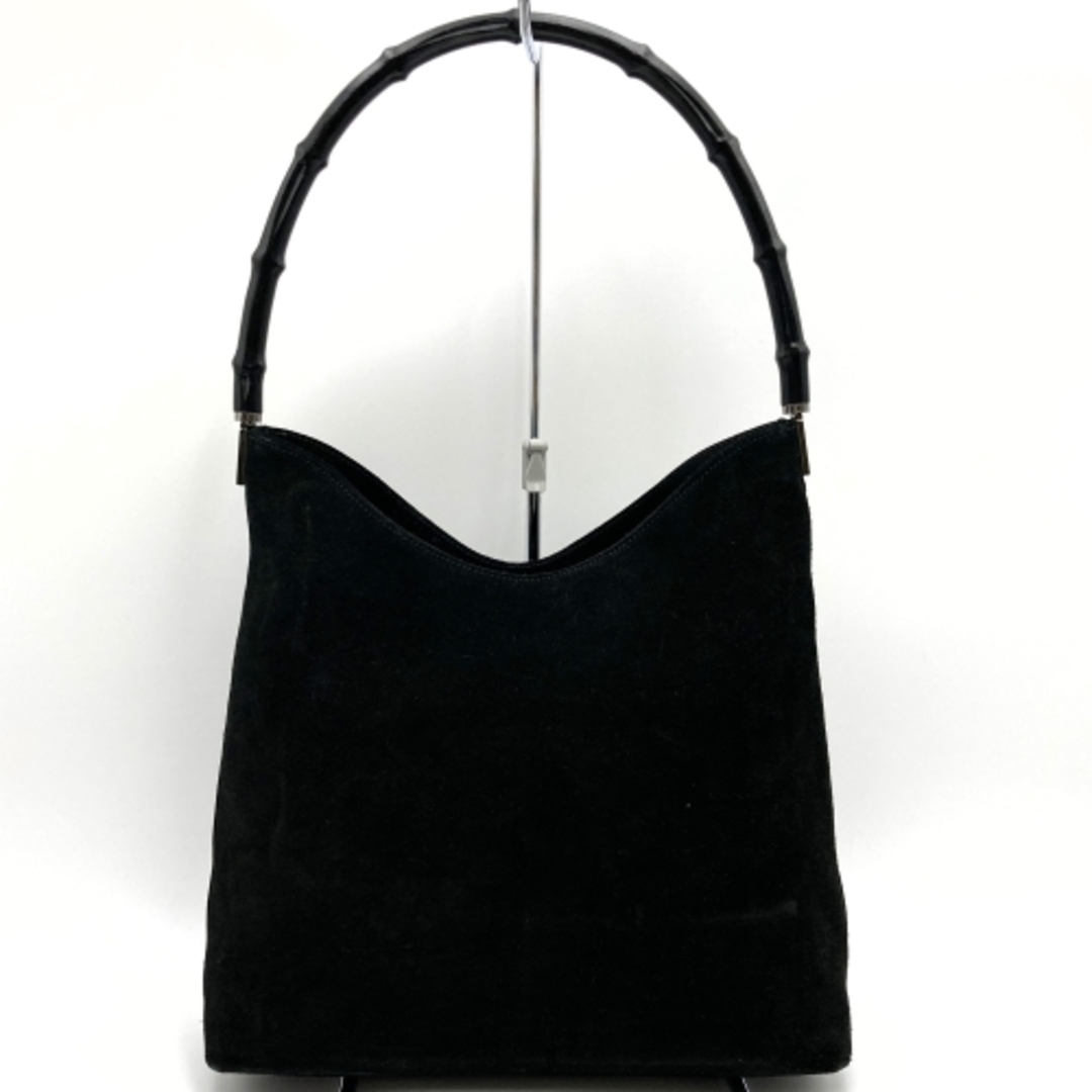 Gucci(グッチ)の【中美品】GUCCI グッチ 001・3244 ハンドバッグ ショルダーバッグ バンブー スウェード ブラック 黒 ブランドバッグ レディース USED レディースのバッグ(ハンドバッグ)の商品写真
