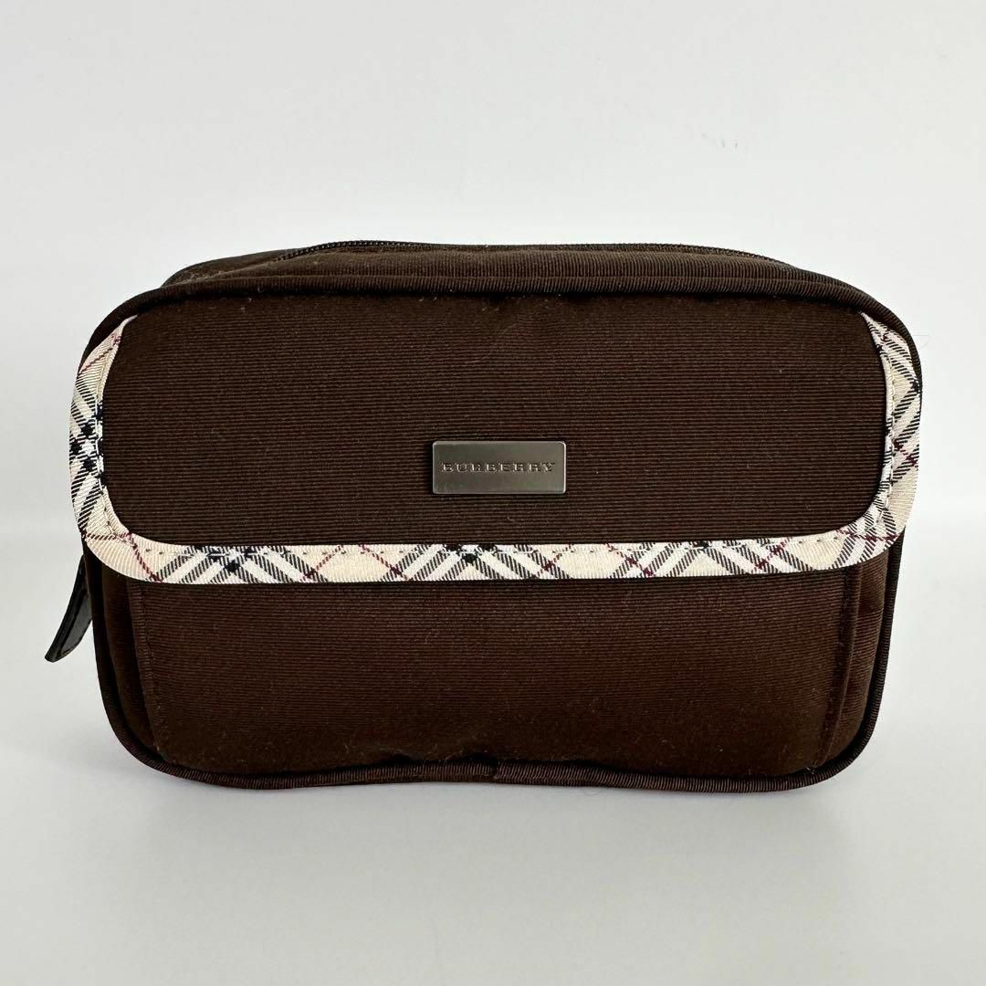 BURBERRY(バーバリー)のバーバリー Burberry ノバチェック ポーチ キャンバス ブラウン レディースのファッション小物(ポーチ)の商品写真