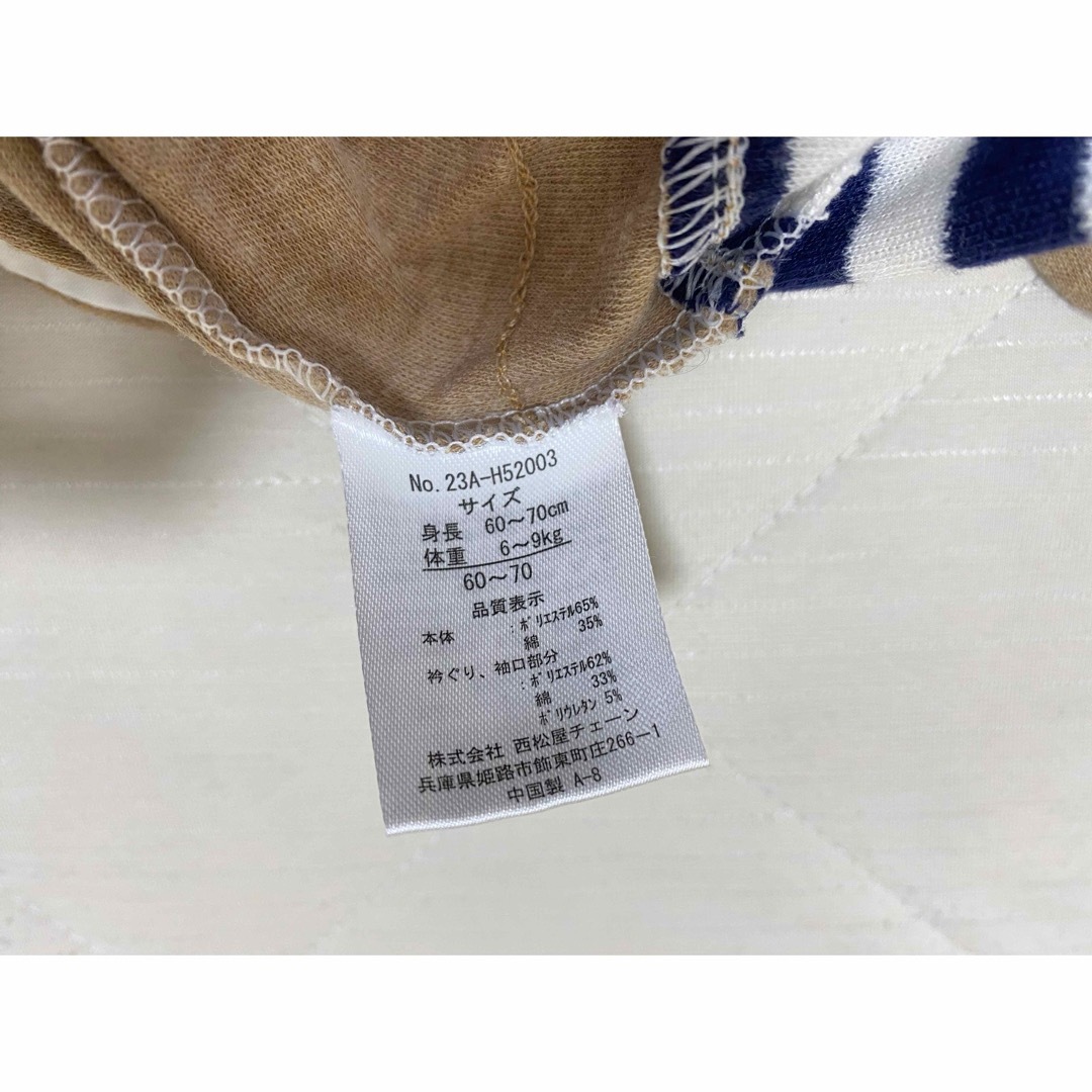 西松屋(ニシマツヤ)のベビー服 キッズ/ベビー/マタニティのベビー服(~85cm)(ロンパース)の商品写真