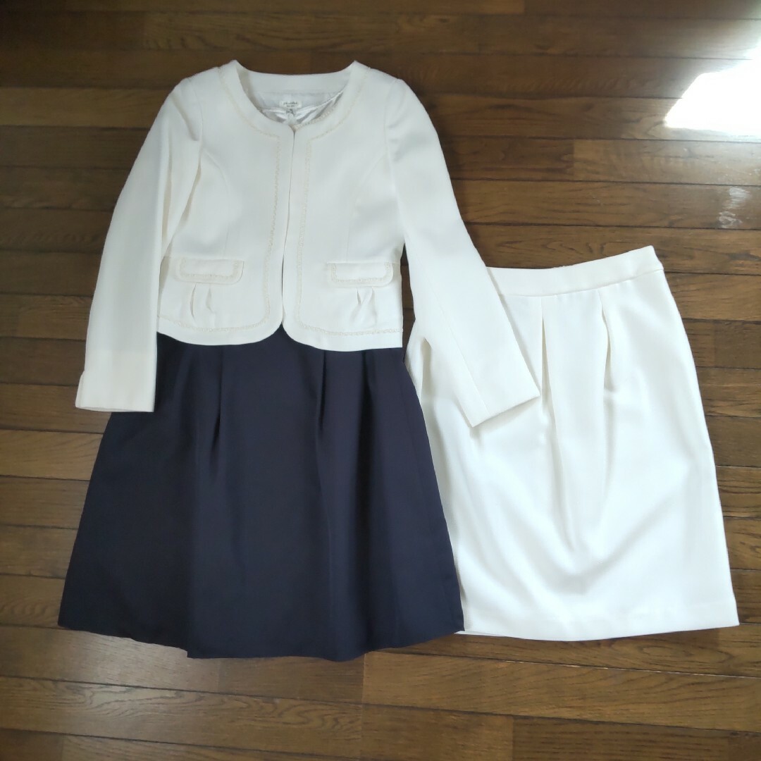 2way　セレモニースーツ　3点セット　ママ　入学式　入園式 レディースのフォーマル/ドレス(スーツ)の商品写真