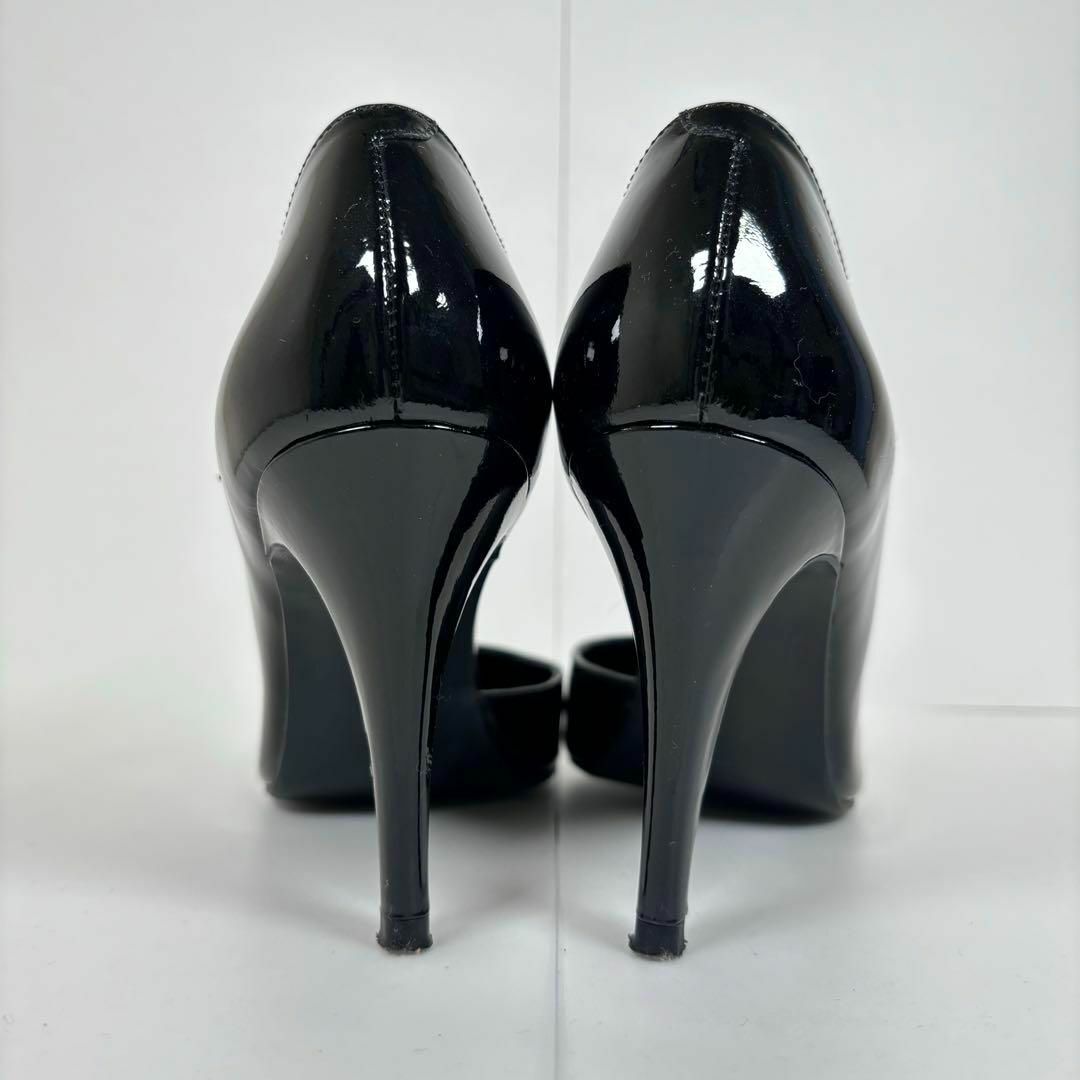 DIANA(ダイアナ)の【美品】DIANA ダイアナ 23.5 エナメル ストラップ パンプス 黒 レディースの靴/シューズ(ハイヒール/パンプス)の商品写真