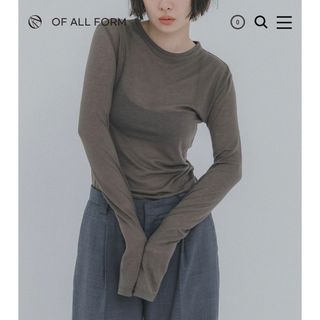 トゥデイフル(TODAYFUL)の【現在購入不可】DOUBLE SHEER WOOL TOP ASH(カットソー(長袖/七分))