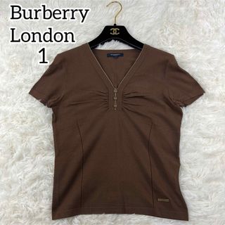 バーバリー(BURBERRY)の美品✨バーバリーロンドン　レディース　トップス　Tシャツ　半袖　春夏　お洒落　S(Tシャツ(半袖/袖なし))