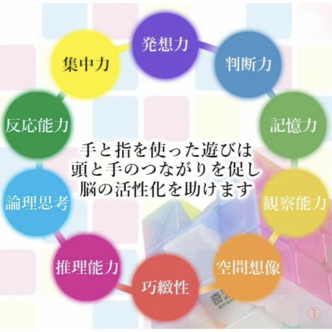 ルービックキューブ 3×3 パステル スピードキューブ 知育玩 パズル  脳トレ インテリア/住まい/日用品の日用品/生活雑貨/旅行(旅行用品)の商品写真