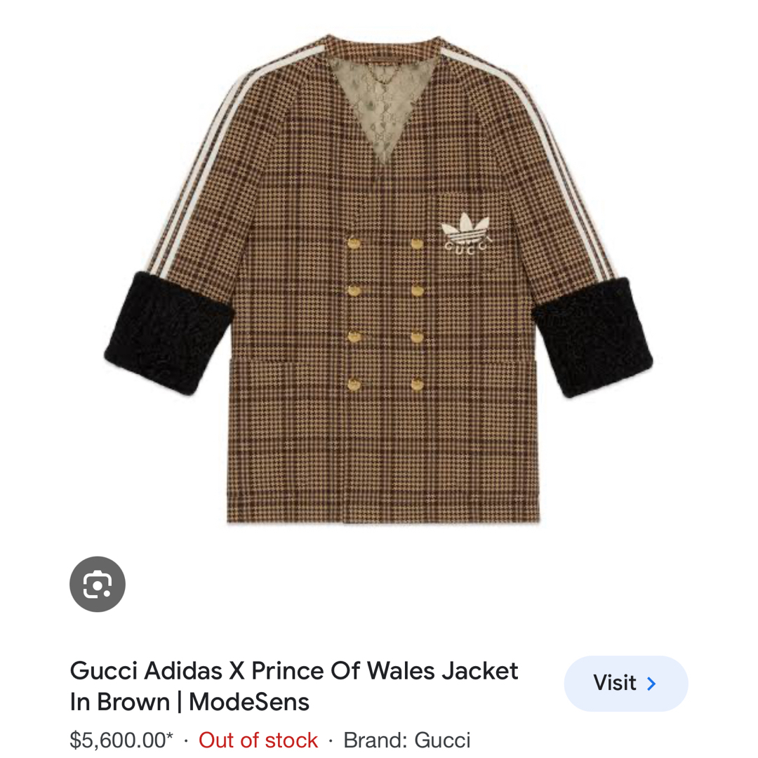 Gucci(グッチ)のGucci × adidas prince of wales jacket レディースのジャケット/アウター(テーラードジャケット)の商品写真