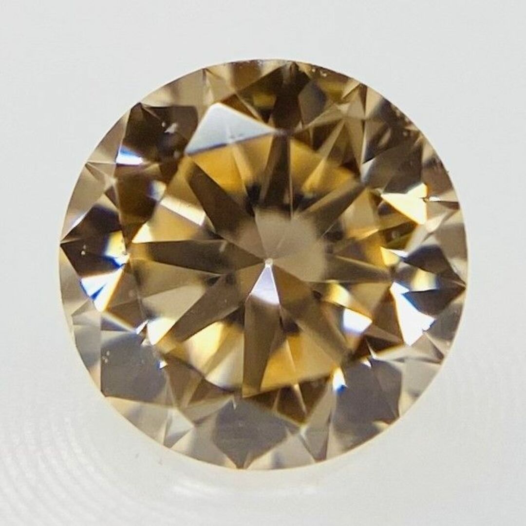 FANCY LIGHT ORANGE 0.108ct RD/RT2569/CGL レディースのアクセサリー(その他)の商品写真