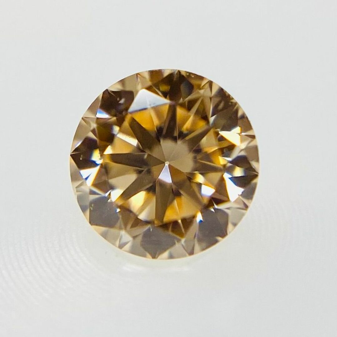 FANCY LIGHT ORANGE 0.108ct RD/RT2569/CGL レディースのアクセサリー(その他)の商品写真