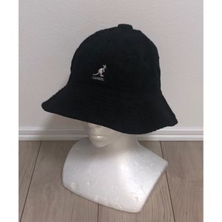 カンゴール(KANGOL)のXL 美品 KANGOL コーデュロイ メトロハット バケットハット ブラック(ハット)