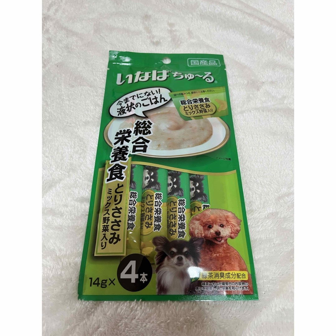 いなば ちゅ～る 総合栄養食 とりささみ ミックス野菜入り 14g×4本 その他のペット用品(犬)の商品写真