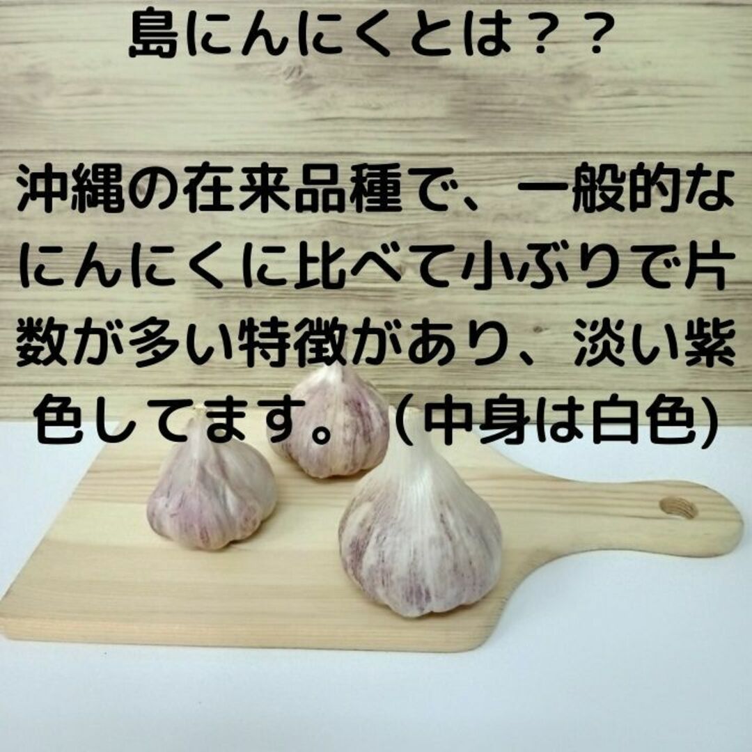 沖縄県読谷産 島にんにく S/SSサイズ 850ｇ 無農薬 数量限定 沖縄 野菜 食品/飲料/酒の食品(野菜)の商品写真