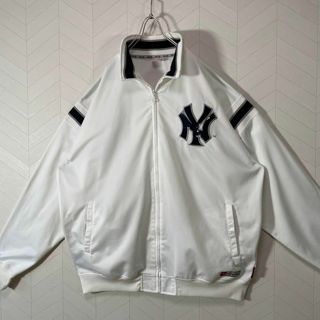 ニューヨーク ヤンキース トラックジャケット ビックサイズ XL 極太アーム 白 メンズのトップス(ジャージ)の商品写真