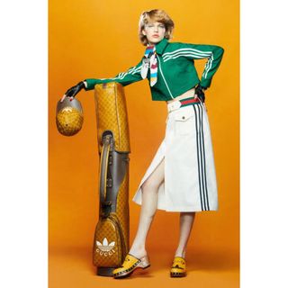 グッチ(Gucci)のGucci × adidas ジャカードジャケット(ナイロンジャケット)