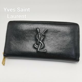 Yves Saint Laurent - 極美品✨イヴ・サンローラン　ラウンドファスナー　長財布