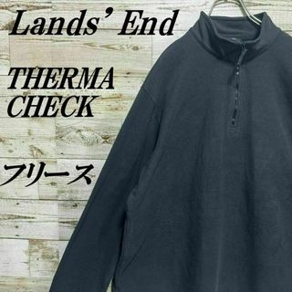 ランズエンド(LANDS’END)の【324】ランズエンドTHERMACHECKハーフジッププルオーバーフリース(ブルゾン)