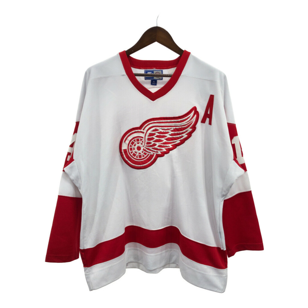 STARTER スターター DETROIT RED WINGS ユニフォーム プロチーム NHL ホワイト (メンズ XL) 中古 古着 Q1971 メンズのトップス(その他)の商品写真