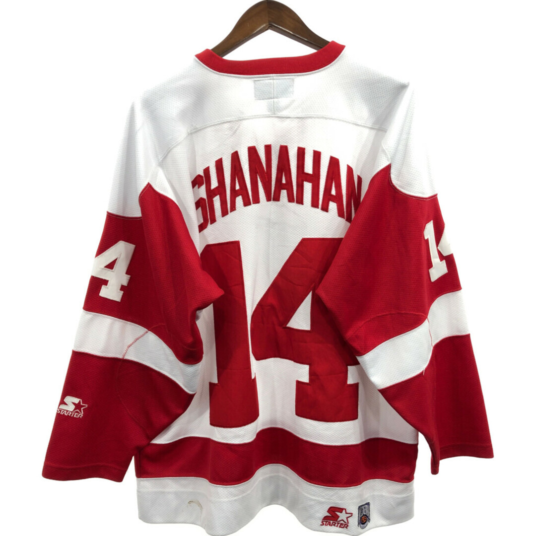 STARTER スターター DETROIT RED WINGS ユニフォーム プロチーム NHL ホワイト (メンズ XL) 中古 古着 Q1971 メンズのトップス(その他)の商品写真