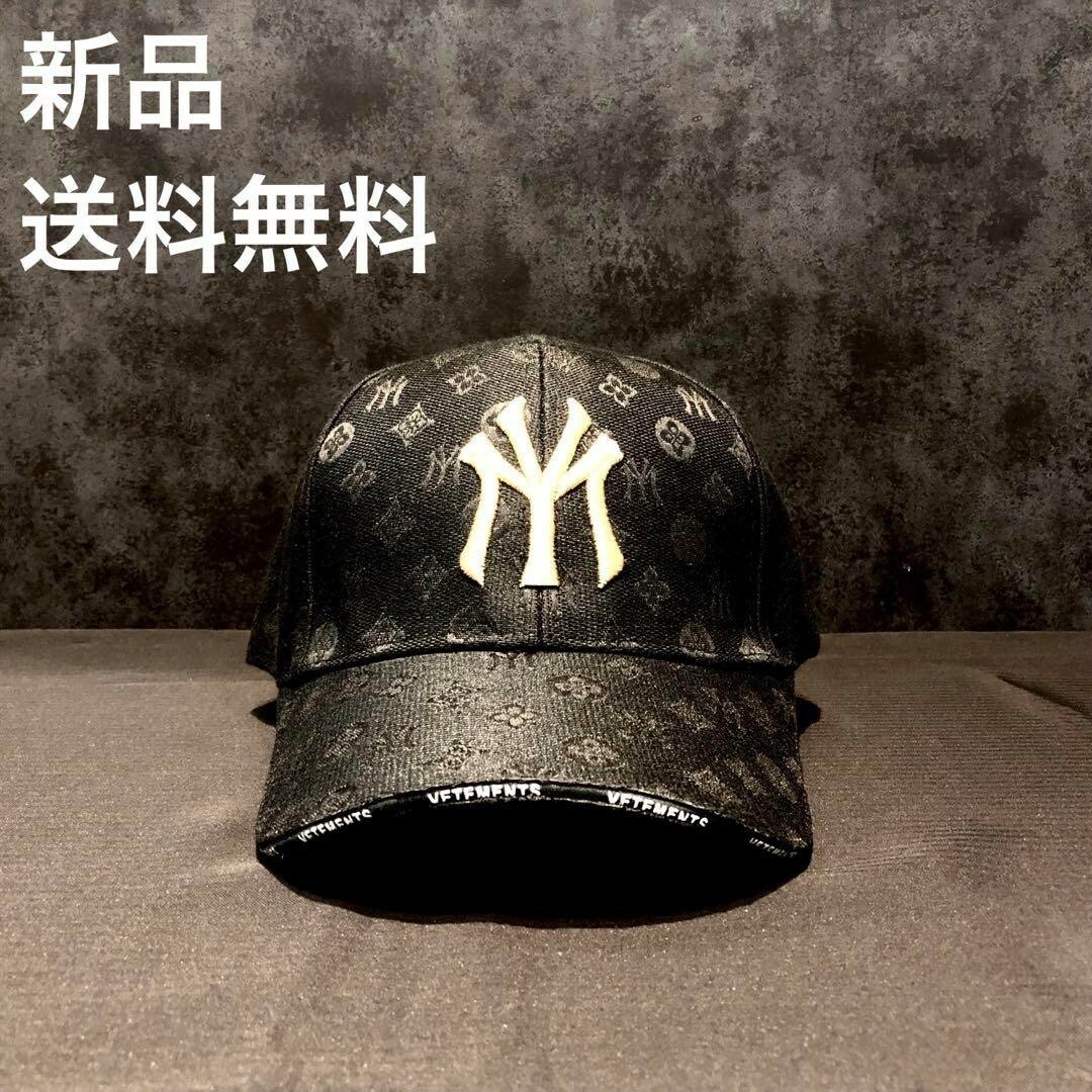 激レア物⭐️新品NY総柄ロゴ ブラックキャップ帽子 ニューエラ・47好きな方必見 メンズの帽子(キャップ)の商品写真