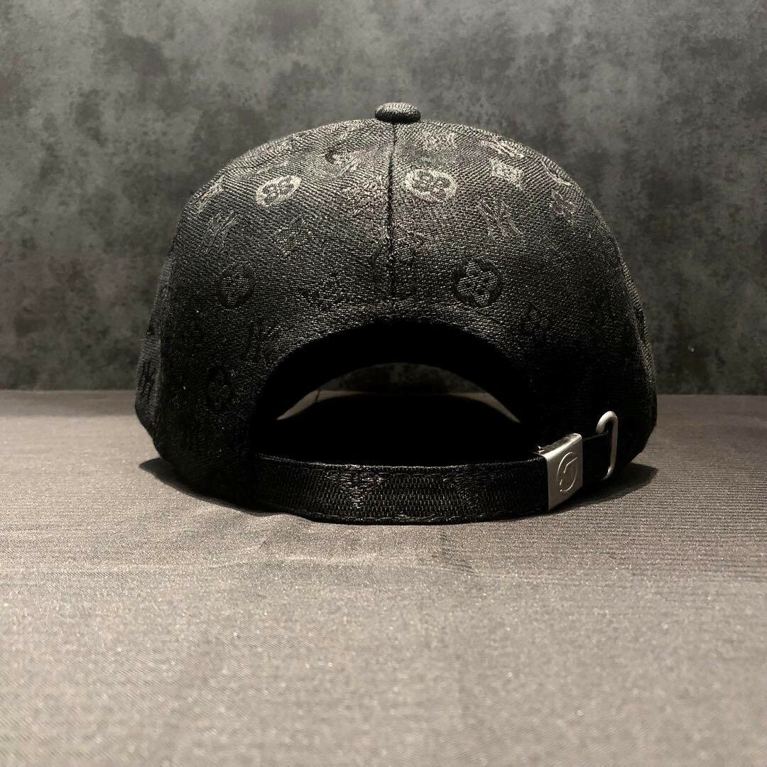 激レア物⭐️新品NY総柄ロゴ ブラックキャップ帽子 ニューエラ・47好きな方必見 メンズの帽子(キャップ)の商品写真