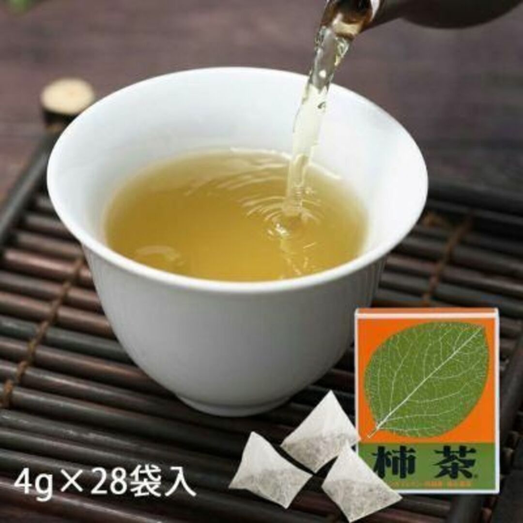 柿渋本舗　柿茶　4g×28袋　無農薬.・無添加 ノンカフェイン 食品/飲料/酒の飲料(茶)の商品写真