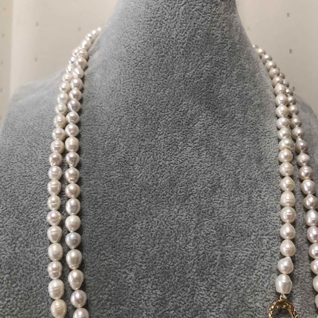 淡水パール　真珠　ネックレス　2連　3連 レディースのアクセサリー(ネックレス)の商品写真