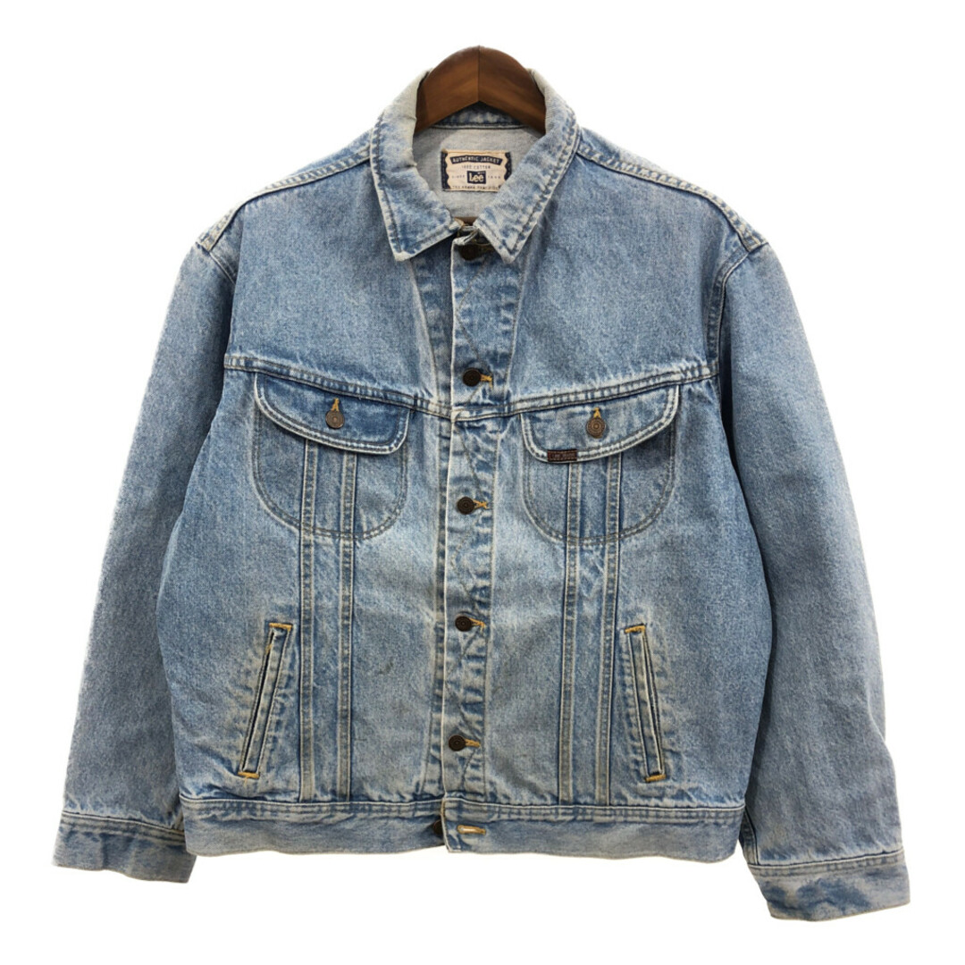 Lee(リー)の90年代 Lee リー AUTHENTIC JACKET デニム トラッカージャケット アメカジ ブルー (メンズ L相当) 中古 古着 Q2020 メンズのジャケット/アウター(Gジャン/デニムジャケット)の商品写真