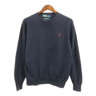 ポロラルフローレン(POLO RALPH LAUREN)のPolo by Ralph Lauren ポロ ラルフローレン ワンポイントロゴ スウェット ネイビー (メンズ L) 中古 古着 Q2027(スウェット)