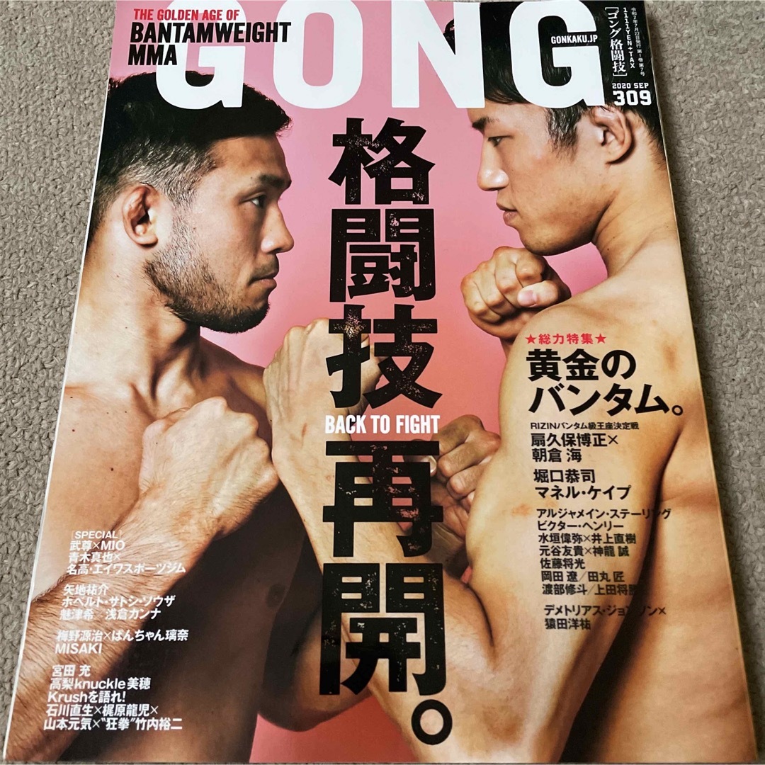 【送料込み】ゴング格闘技 2020年 09月号  エンタメ/ホビーの雑誌(趣味/スポーツ)の商品写真