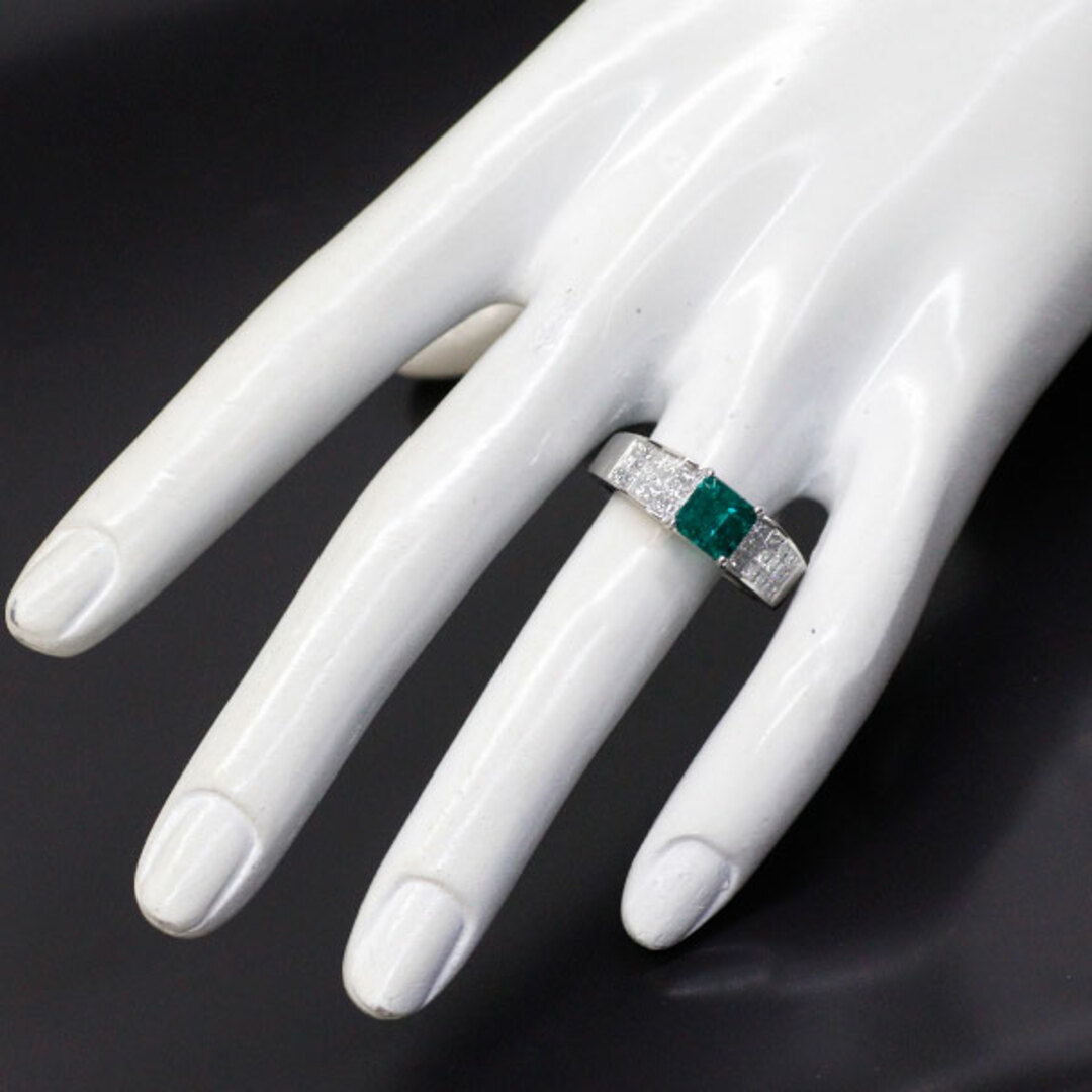 Pt950 エメラルド ダイヤモンド リング 1.60ct D1.25ct レディースのアクセサリー(リング(指輪))の商品写真