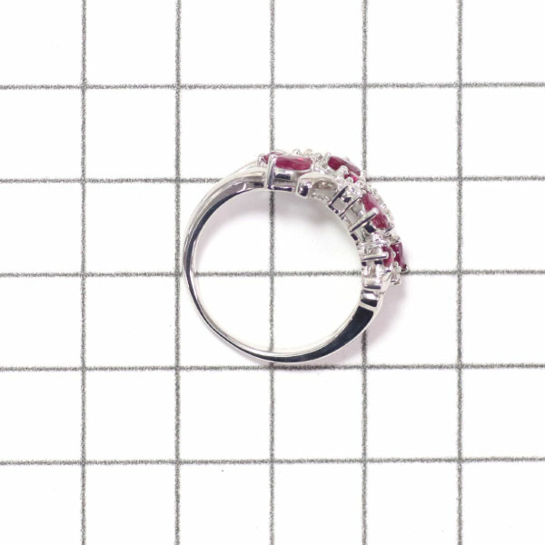 K18WG ルビー ダイヤモンド リング 1.20ct D0.25ct レディースのアクセサリー(リング(指輪))の商品写真