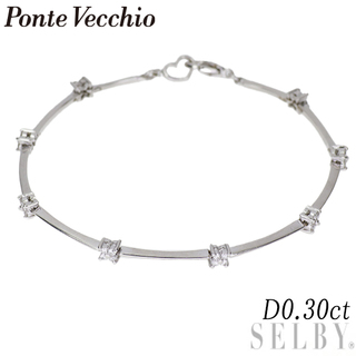 ポンテヴェキオ(PonteVecchio)のポンテヴェキオ K18WG ダイヤモンド ブレスレット 0.30ct フラワー(ブレスレット/バングル)