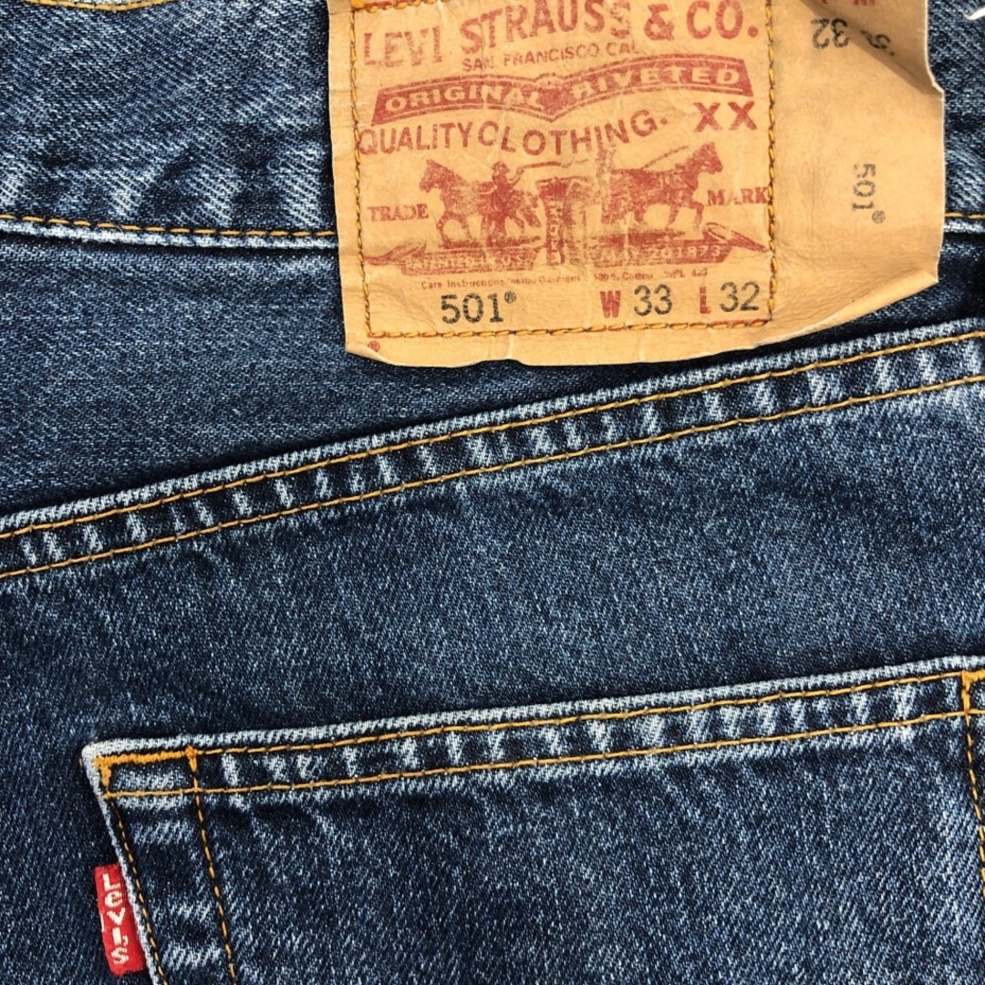 Levi's(リーバイス)のLevi's リーバイス 501 デニムパンツ アメカジ ブル― (メンズ W33 L32) 中古 古着 Q2052 メンズのパンツ(その他)の商品写真