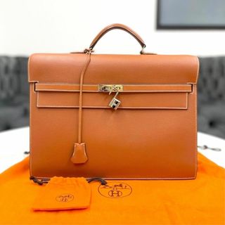 エルメス(Hermes)の美品☆　エルメス　ケリーデペッシュ38　エプソン　ゴールド　□I刻印(ビジネスバッグ)