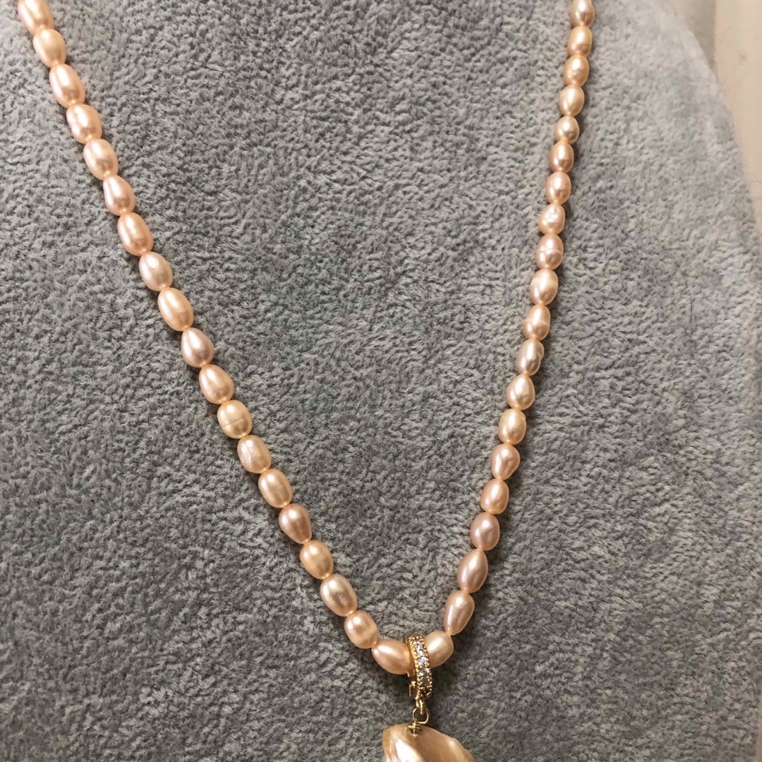 淡水パール　真珠　ネックレス　ペンダント　セット レディースのアクセサリー(ネックレス)の商品写真