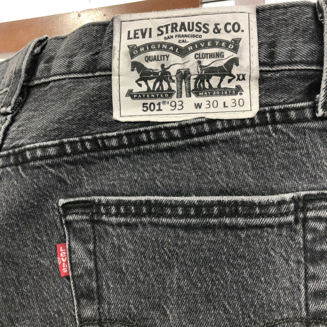 Levi's(リーバイス)のLevi's リーバイス 501'93 デニムパンツ アメカジ ダークグレー (メンズ W30 L30) 中古 古着 Q2088 メンズのパンツ(その他)の商品写真