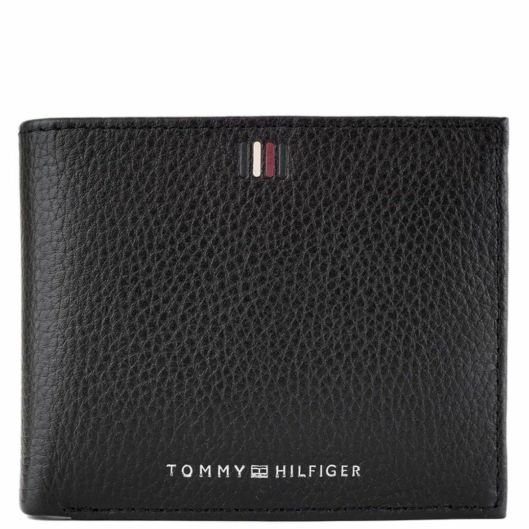 TOMMY HILFIGER(トミーヒルフィガー)のTOMMY HILFIGER トミーヒルフィガー 二つ折り財布 2024年春夏新作 AM0AM11855BDS メンズ BDS BLACK ブラック メンズのファッション小物(折り財布)の商品写真