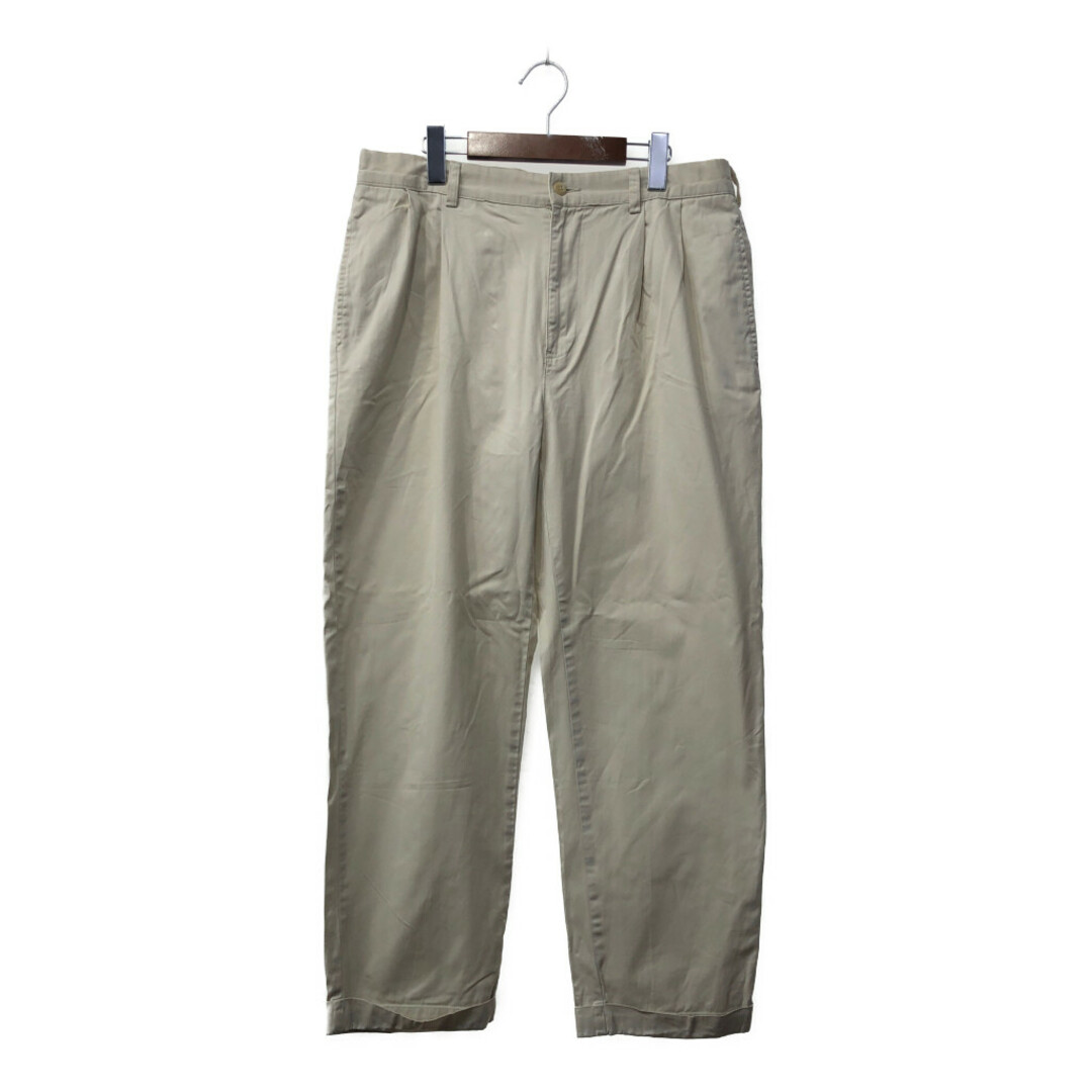 POLO RALPH LAUREN(ポロラルフローレン)のPolo by Ralph Lauren ポロ ラルフローレン HAMMOND PANT 2タック チノパンツ ポロチノ アイボリー (メンズ 34/29) 中古 古着 Q2142 メンズのパンツ(その他)の商品写真