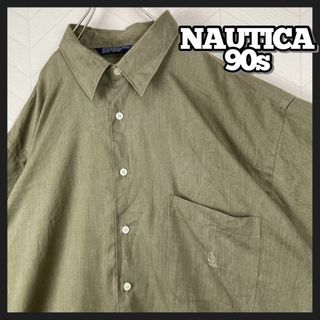 ノーティカ(NAUTICA)の激レア 90s ノーティカ シャツ レーヨン テロ感 超ビックサイズ 小文字タグ(シャツ)