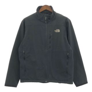 ザノースフェイス(THE NORTH FACE)のTHE NORTH FACE ノースフェイス ソフトシェル フリースジャケット アウトドア ブラック (メンズ L) 中古 古着 Q2165(その他)