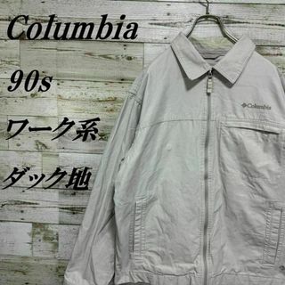 Columbia - 【332】90sコロンビアワーク系ダック地ジャケット刺繍ロゴ