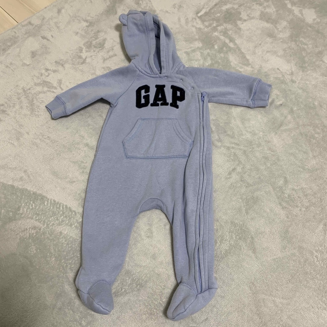 babyGAP(ベビーギャップ)のGAP⭐︎ カバーオール クマ耳足つき 60サイズ キッズ/ベビー/マタニティのベビー服(~85cm)(カバーオール)の商品写真