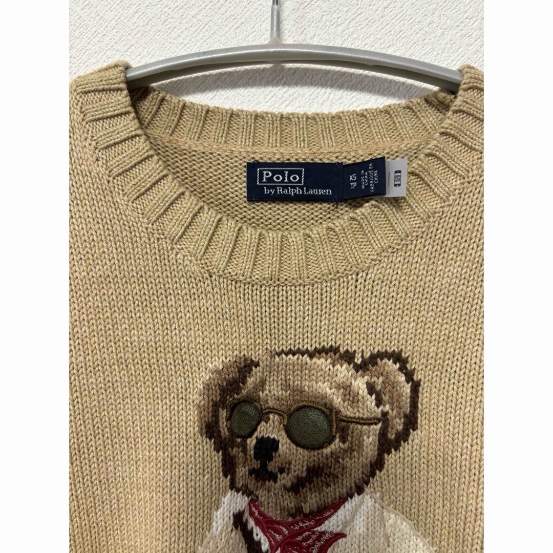 POLO RALPH LAUREN(ポロラルフローレン)のポロ　ラルフローレン　ニット　ベア　ベージュ レディースのトップス(ニット/セーター)の商品写真