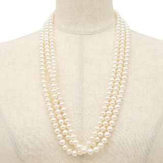 ティファニー(Tiffany & Co.)のTIFFANY&Co.(ティファニー) ジーグフェルド コレクション パール ネックレス ネックレス アクセサリー ジュエリー ロングパール シルバー925 Sv ホワイト白シロ 60125985(2024年3月現在現行品) レディース 40802082891【中古】【アラモード】(ネックレス)