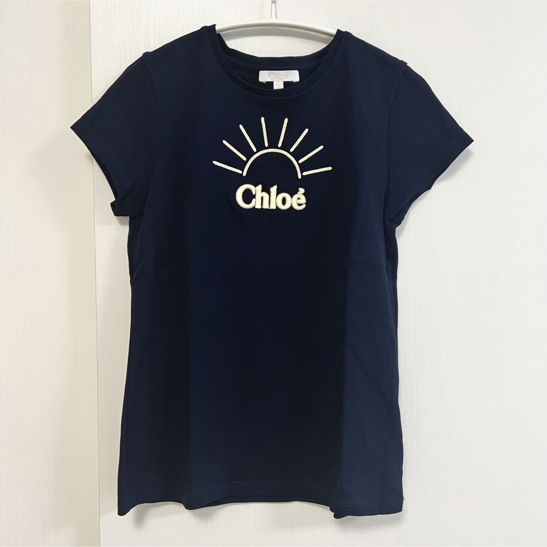 Chloe(クロエ)のChloe クロエ Tシャツ ロゴ 刺繍 カットソー 半袖 レディースのトップス(Tシャツ(半袖/袖なし))の商品写真