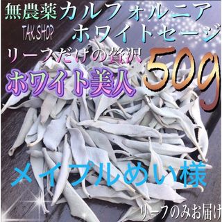 ✴︎最上級✴︎カルフォルニアホワイトセージ リーフ50g✴︎プレゼント付き✴︎(お香/香炉)