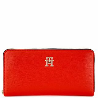 トミーヒルフィガー(TOMMY HILFIGER)のTOMMY HILFIGER トミーヒルフィガー 長財布 2024年春夏新作 AW0AW16094XND レディース メンズ XND FIERCE RED レッド(財布)