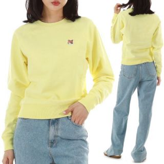 メゾンキツネ(MAISON KITSUNE')のメゾンキツネ スウェット Maison KITSUNE イエロー yellow(トレーナー/スウェット)