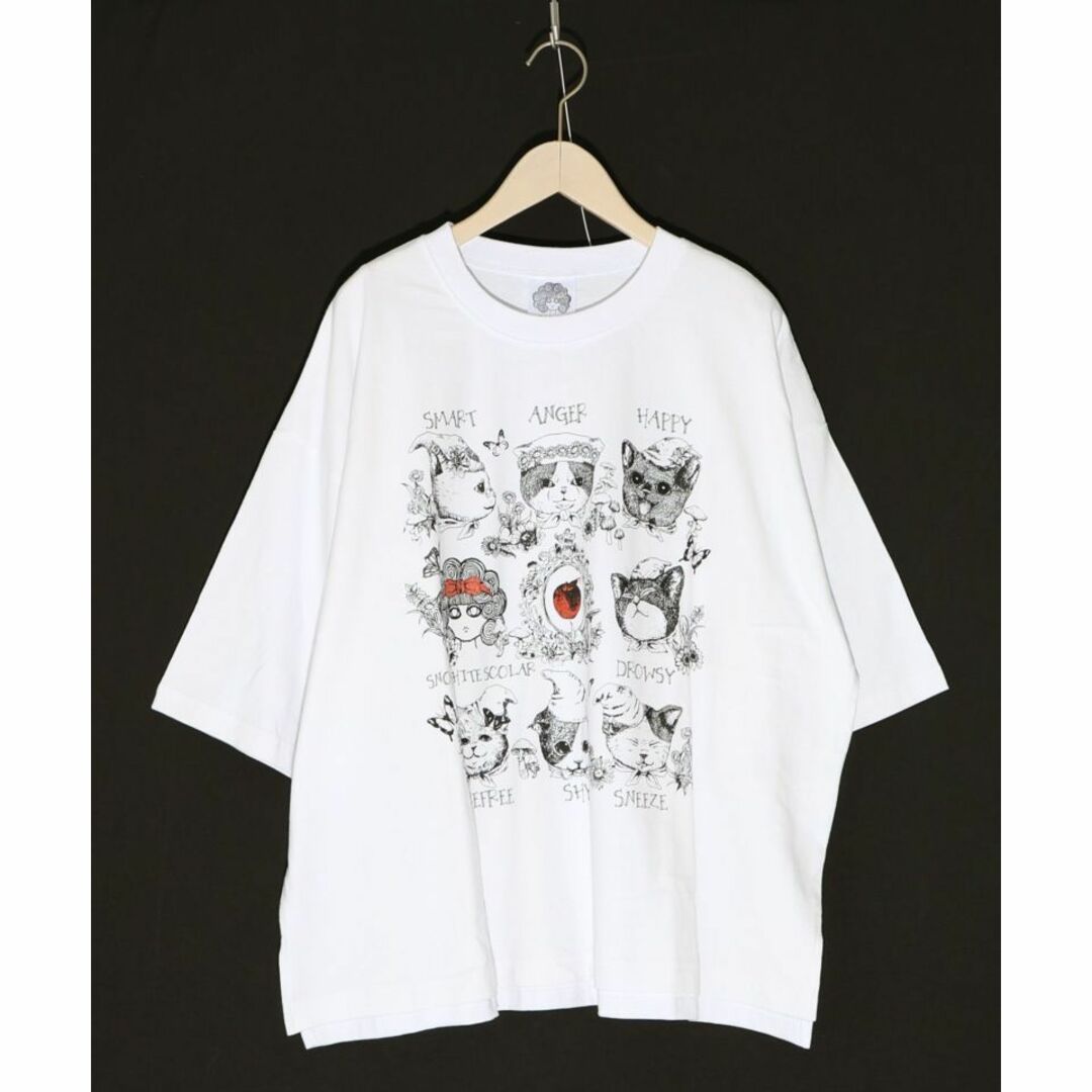 ScoLar(スカラー)のスカラー 141672 白雪スカラーちゃんと7人のネコTシャツ レディースのトップス(Tシャツ(半袖/袖なし))の商品写真