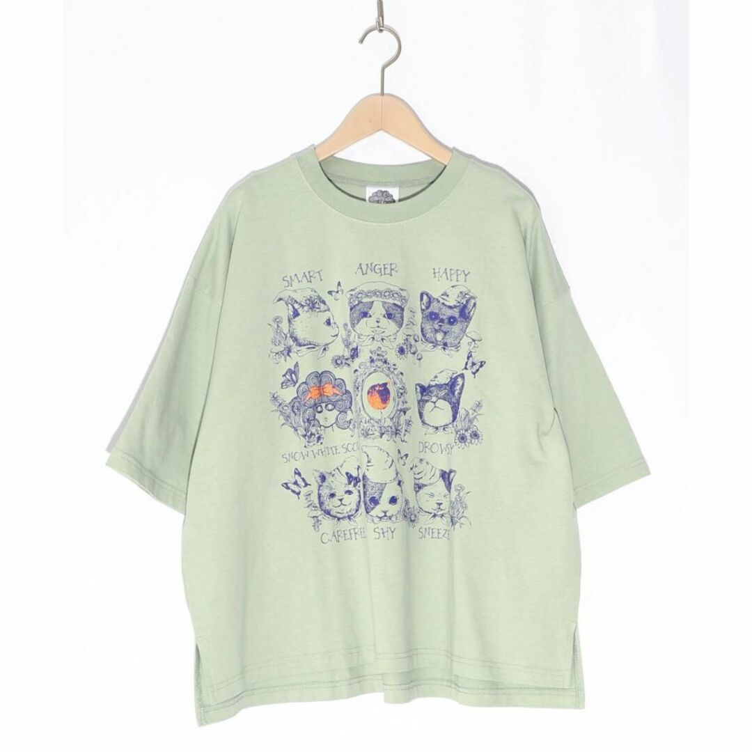 ScoLar(スカラー)のスカラー 141672 白雪スカラーちゃんと7人のネコTシャツ レディースのトップス(Tシャツ(半袖/袖なし))の商品写真